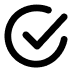 Question mark inside a circle icon